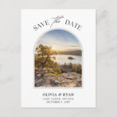 Lake Tahoe Save the Date Briefkaart voor bruilofte (Voorkant)