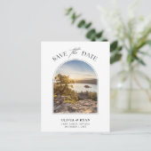 Lake Tahoe Save the Date Briefkaart voor bruilofte (Staand voorkant)