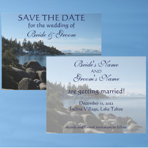 Lake Tahoe Save-the-Date Save The Date