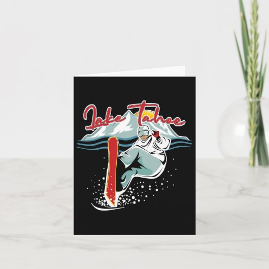 Lake Tahoe Sierra Nevada California Snowboarding S Kaart (Voorkant)