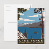 Lake Tahoe, Sierra Nevada gebergte, reizen Briefkaart (Voorkant / Achterkant)