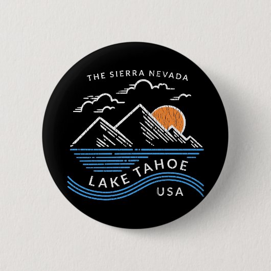Lake Tahoe Sierra Nevada Ronde Button 5,7 Cm (Voorkant)