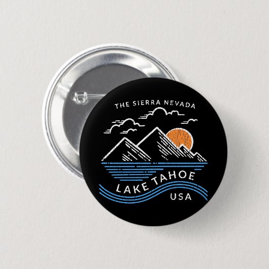 Lake Tahoe Sierra Nevada Ronde Button 5,7 Cm (Voorkant /achterkant)
