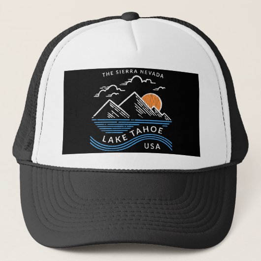 Lake Tahoe Sierra Nevada Trucker Pet (Voorkant)