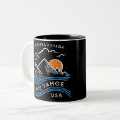 Lake Tahoe Sierra Nevada Tweekleurige Koffiemok (Voorkant links)