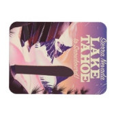 Lake Tahoe Sierra Nevada USA Snowboarding poster Magneet (Horizontaal)