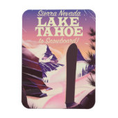 Lake Tahoe Sierra Nevada USA Snowboarding poster Magneet (Verticaal)