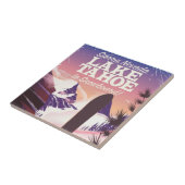 Lake Tahoe Sierra Nevada USA Snowboarding poster Tegeltje (Zijkant)