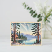 Lake Tahoe Sierra Nevada Vintage Briefkaart (Staand voorkant)