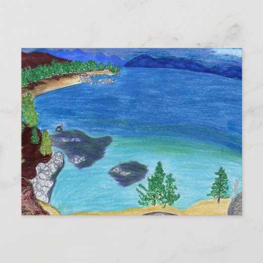 Lake Tahoe Sketch Briefkaart (Voorkant)