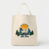 Lake Tahoe: Skijaar rond, Sneeuwski en waterski Tote Bag (Voorkant)