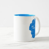 Lake Tahoe steden Tweekleurige Koffiemok (Voorkant rechts)