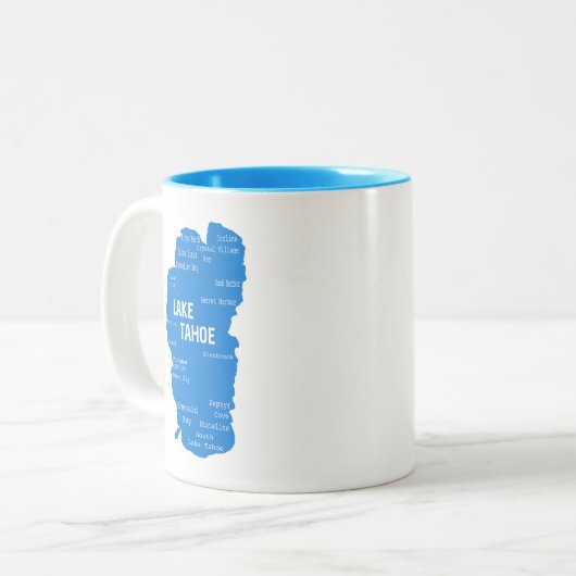 Lake Tahoe steden Tweekleurige Koffiemok (Voorkant links)