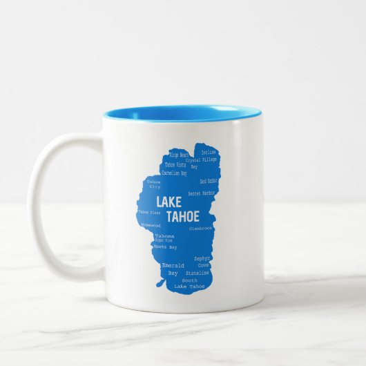Lake Tahoe steden Tweekleurige Koffiemok (Links)
