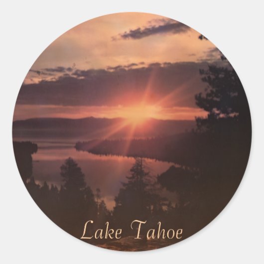 Lake Tahoe Sunrise Stickers (Voorkant)
