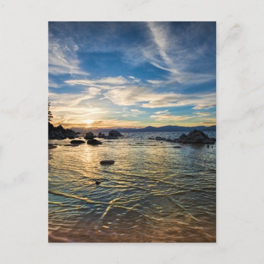 Lake Tahoe Sunset Briefkaart (Voorkant)