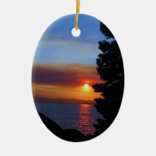 Lake Tahoe Sunset Keramisch Ornament
