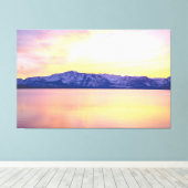 Lake Tahoe Sunset Wall Art, 60x38 Large Canvas (Insitu (Houten vloer))