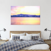 Lake Tahoe Sunset Wall Art, 60x38 Large Canvas Afdruk (Insitu (Slaapkamer))
