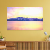 Lake Tahoe Sunset Wall Art, 60x38 Large Canvas Afdruk (Insitu (Woonkamer))