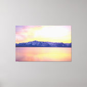 Lake Tahoe Sunset Wall Art, 60x38 Large Canvas Afdruk (Voorkant)