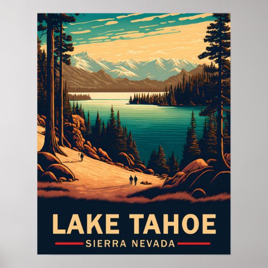 Lake Tahoe Travel Poster (Voorkant)
