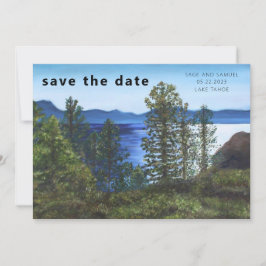 Lake Tahoe Trouw Save the Date Kaart