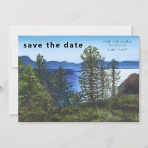 Lake Tahoe Trouw Save the Date Kaart