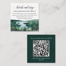 Lake Tahoe Trouwdetails & RSVP Online QR Code