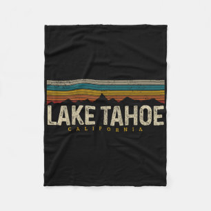Lake Tahoe Vintage Bergen Wandelen Kamperen Retro Fleece Deken
