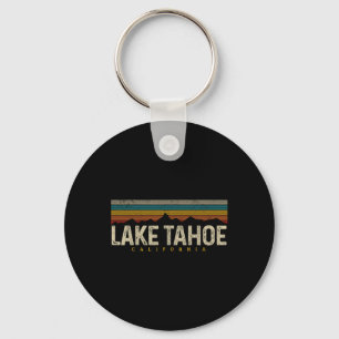 Lake Tahoe Vintage Bergen Wandelen Kamperen Retro Sleutelhanger