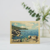 Lake Tahoe Vintage Travel Briefkaart (Staand voorkant)