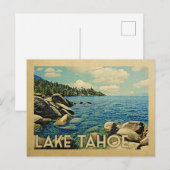 Lake Tahoe Vintage Travel Briefkaart (Voorkant / Achterkant)