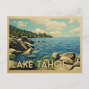 Lake Tahoe Vintage Travel Briefkaart