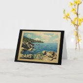 Lake Tahoe Vintage Travel Kaart (Gele Bloem)
