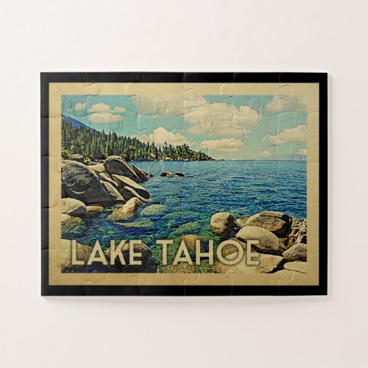 Lake Tahoe Vintage Travel Legpuzzel (Horizontaal)