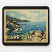 Lake Tahoe Vintage Travel Muismat (Voorkant)