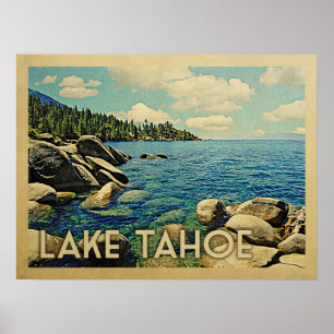 Lake Tahoe Vintage Travel Poster