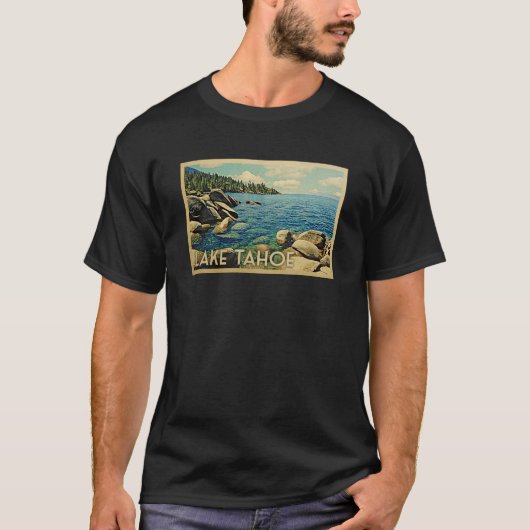 Lake Tahoe Vintage Travel T-shirt (Voorkant)