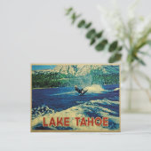 Lake Tahoe Water Skier Briefkaart (Staand voorkant)
