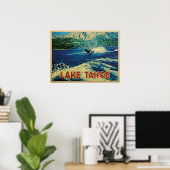 Lake Tahoe Water Skier Poster (Thuiskantoor)