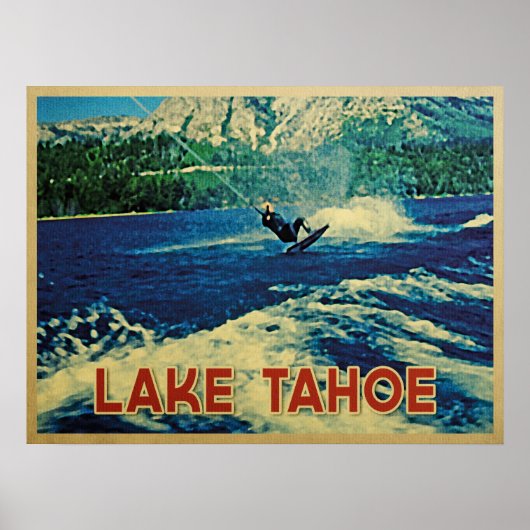 Lake Tahoe Water Skier Poster (Voorkant)