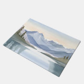 Lake Tahoe | Watercolor Mountain Landscape Deurmat (Schuin)