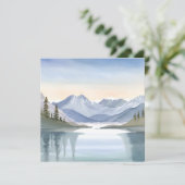Lake Tahoe | Waterverf Mountain Californië Nevada Kaart (Staand voorkant)