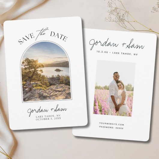 Lake Tahoe Wedding Emerald Cove Save the Date Kaart