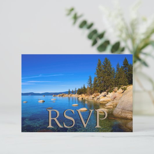 Lake Tahoe Wedding RSVP (Staand voorkant)