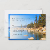 Lake Tahoe Wedding RSVP Kaartje (Achterkant)