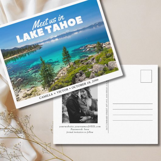 Lake Tahoe Wedding Save the Date Briefkaart