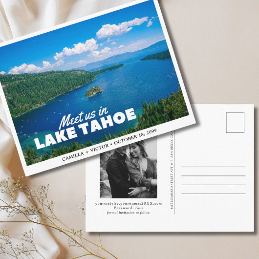 Lake Tahoe Wedding Save the Date Briefkaart