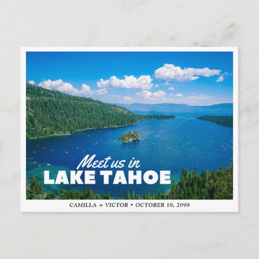 Lake Tahoe Wedding Save the Date Briefkaart (Voorkant)